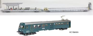 Exact-Train EX26005 - H0 - 3-tlg- Autoverladezug, BLS, Ep. VI